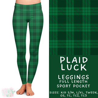 Batch #464 - Lucky Charm Collection - Closes 12/17 - ETA early Feb - Plaid Luck Full Length Leggings