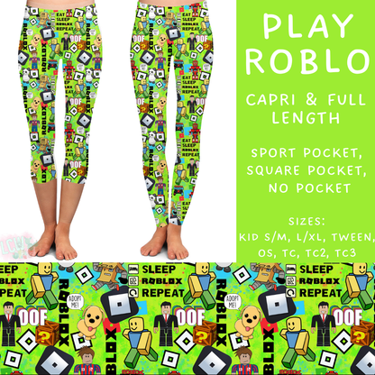 Batch #278 - Cool Characters 7 - Closes 1/29 - ETA early April - Play Roblo Full and Capri Length Leggings