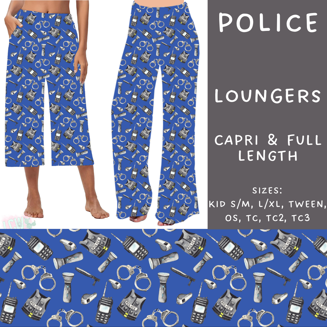 Batch #248 - Careers Collection - Closes 12/4 - ETA late Jan - Police Capri and Full Length Loungers