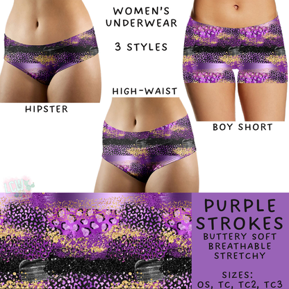 Batch #244 - Comfortable Underwear 2 - Closes 11/27 - ETA mid/late Jan - Purple Strokes Women's Underwear