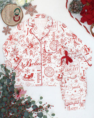 IN STOCK Pajama Top and Pants Set - Merry & Bright