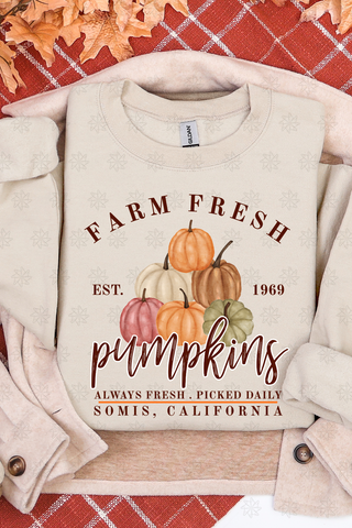 Personalize It Farm Fresh Pumpkins Sweatshirt