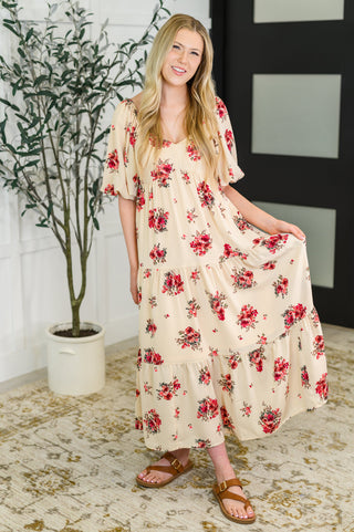 Petals & Postcards Balloon Sleeve Dress