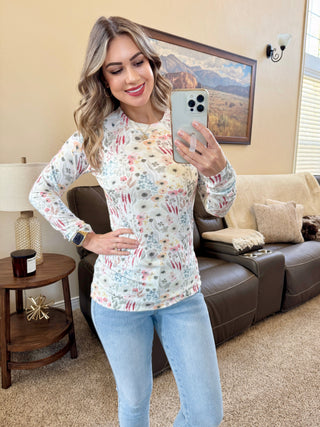 IN STOCK Blair Long Sleeve Top - Wildflower Gardens