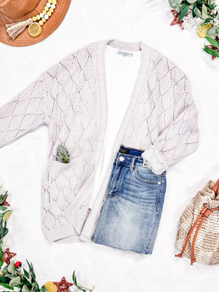IN STOCK Open Knit Cardigan - Neutral FINAL SALE