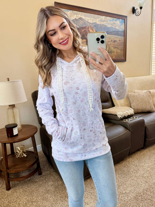 IN STOCK Hailey Pullover Hoodie - Blush Floral