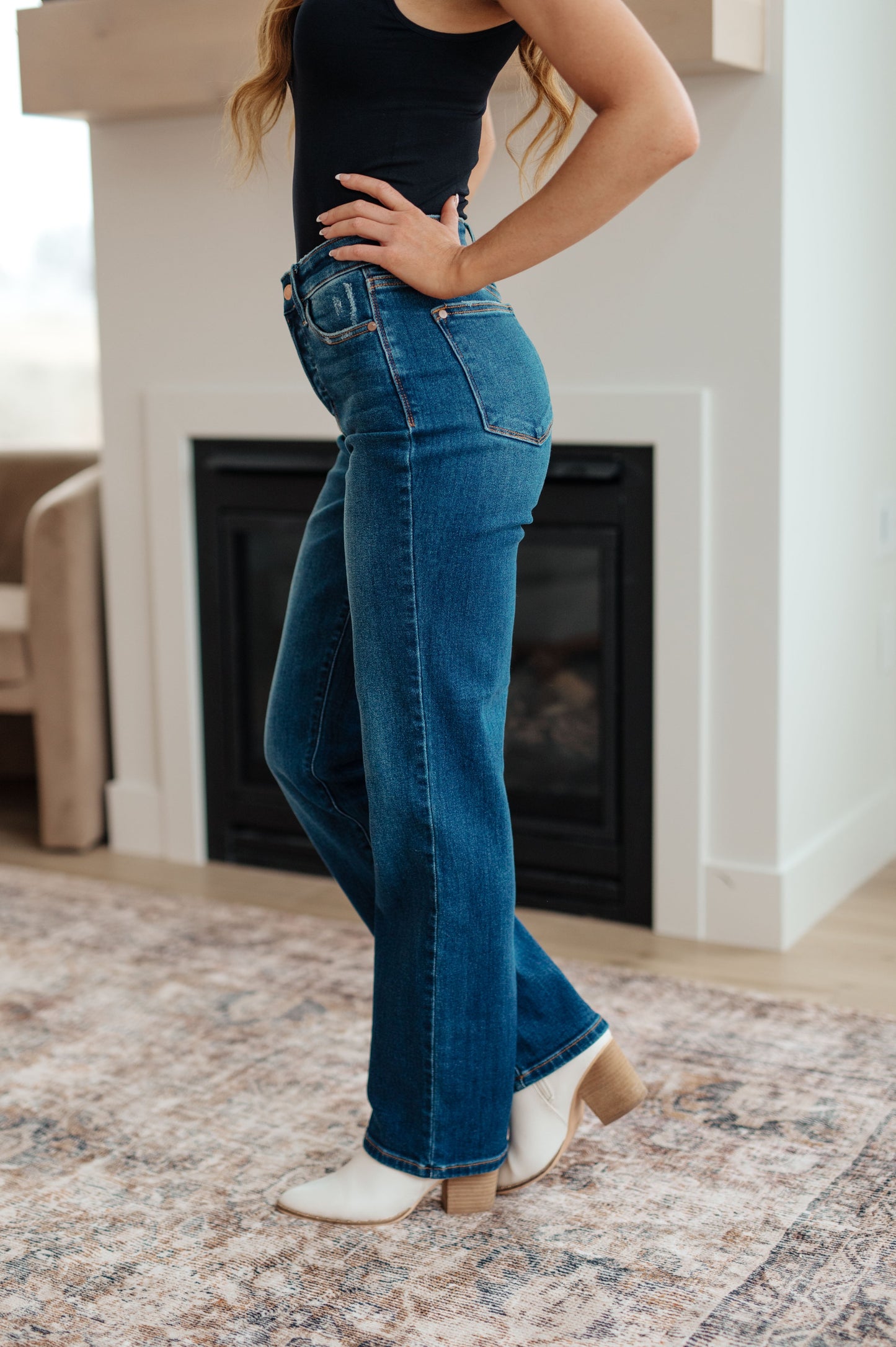 Pippa High Rise Button Fly Dad Jeans