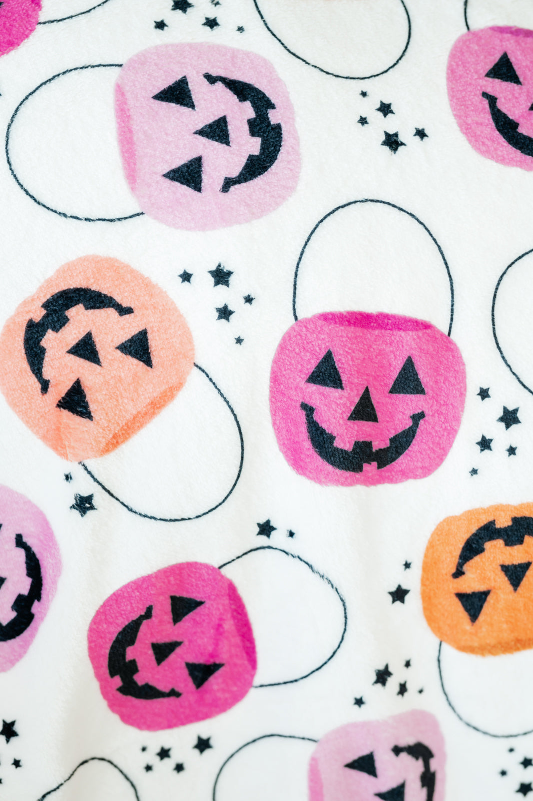 PREORDER: Halloween Fleece Blanket in Colorful Jacks ETA:late September