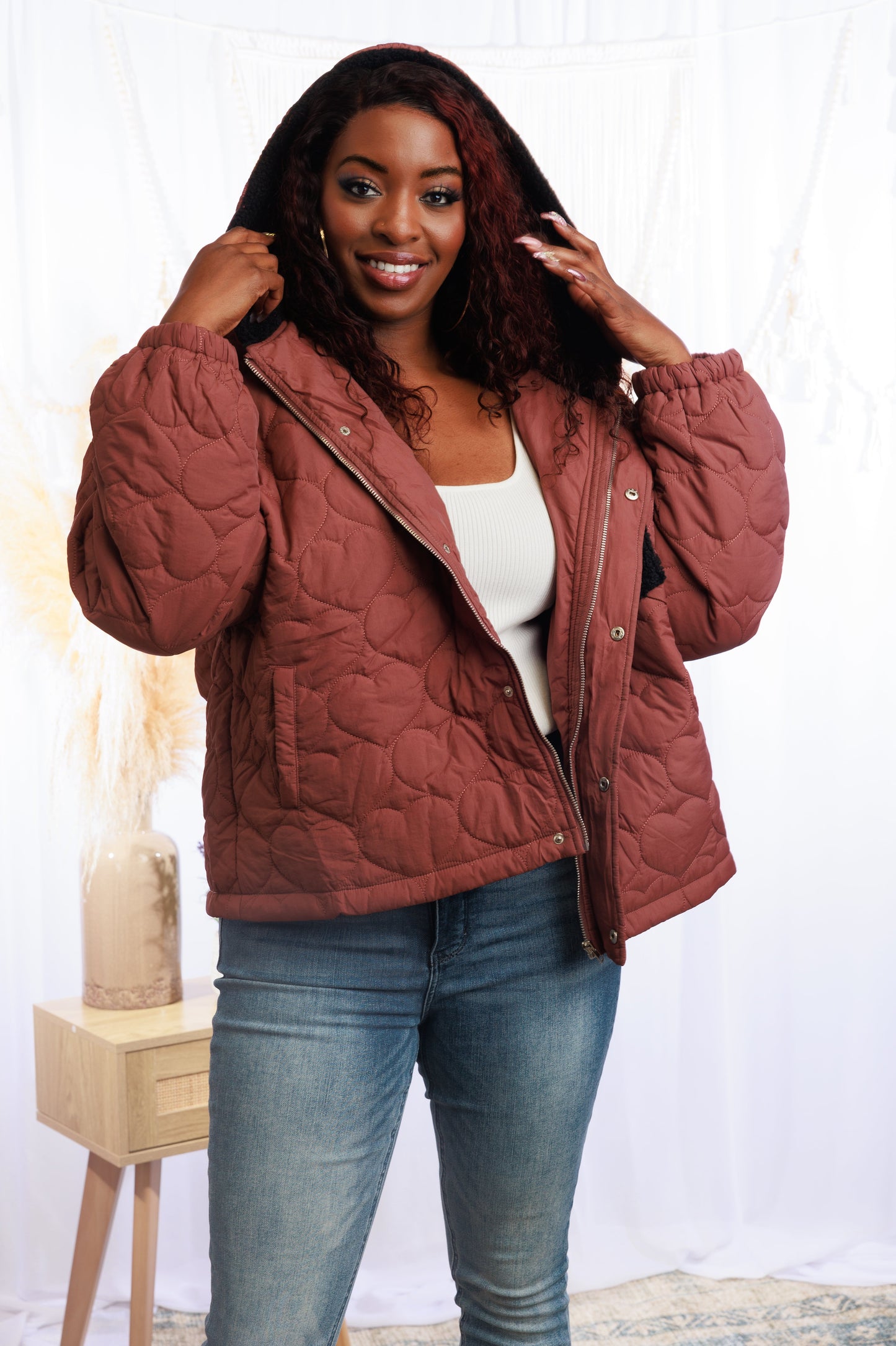 Quilted Hearts - Puff Jacket