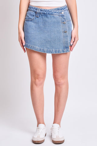Women's Denim Wrap Skort