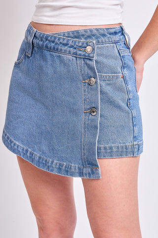 Women's Denim Wrap Skort