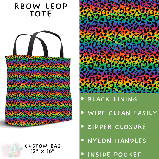 Batch #274 - Fun Run 7 - Closes 1/22 - ETA late March - Rbow Leop Tote