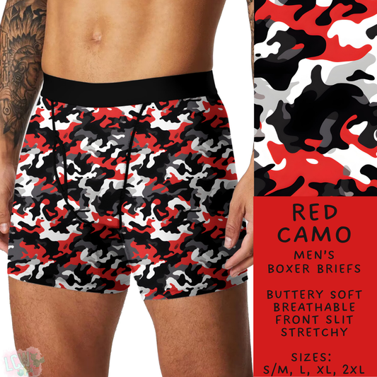 Batch #244 - Comfortable Underwear 2 - Closes 11/27 - ETA mid/late Jan - Red Camo Men's Boxer Briefs