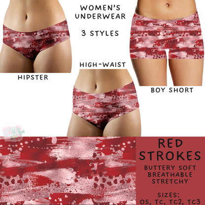 Batch #244 - Comfortable Underwear 2 - Closes 11/27 - ETA mid/late Jan - Red Strokes Women's Underwear