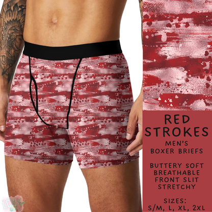 Batch #244 - Comfortable Underwear 2 - Closes 11/27 - ETA mid/late Jan - Red Strokes Men's Boxer Briefs