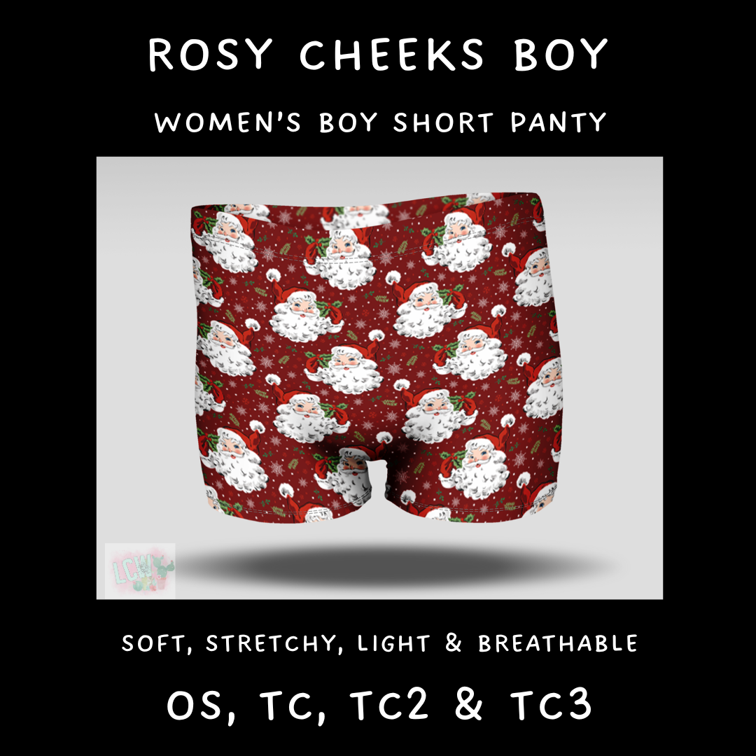 Batch #232 - Christmas Underwear - Closes 10/31 ETA early/mid Dec - Rosy Cheeks Boy Shorts