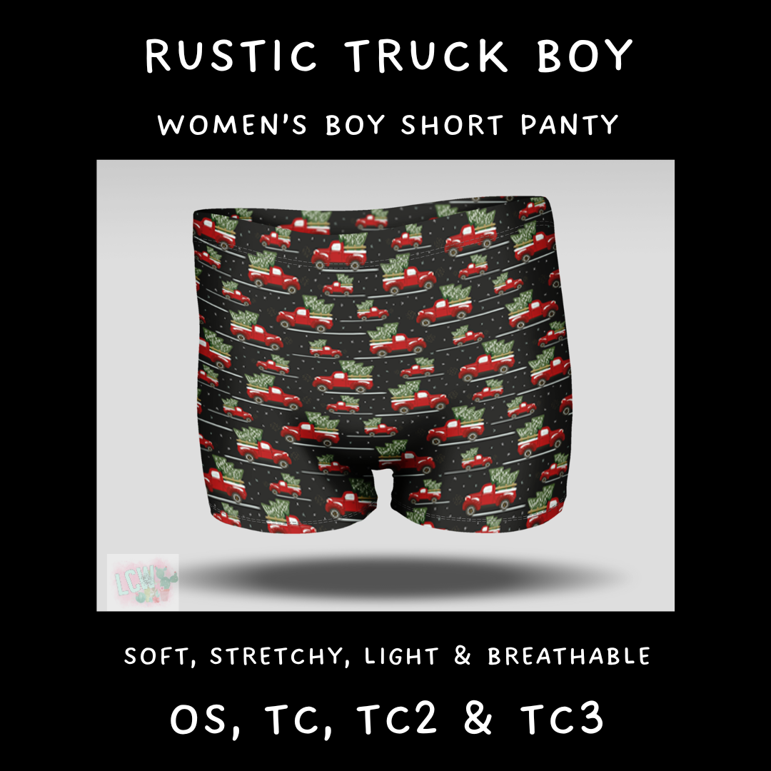 Batch #232 - Christmas Underwear - Closes 10/31 ETA early/mid Dec - Rustic Truck Boy Shorts