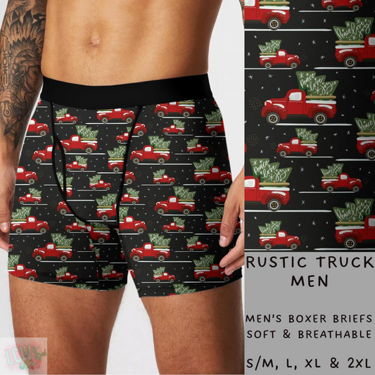 Batch #232 - Christmas Underwear - Closes 10/31 ETA early/mid Dec - Rustic Truck Mens Boxer Briefs