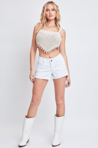 Women's WannaBettaButt Low Rise Frayed Shorts