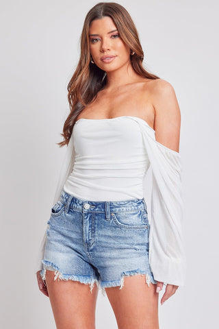 Women's Luxe Summer Fray Hem Shorts