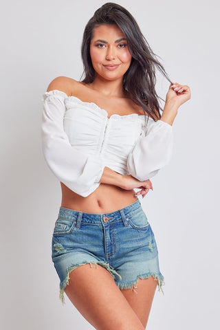 Women's Luxe Summer Fray Hem Shorts