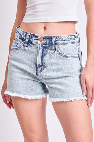 Women's High Rise Fray Hem Shorts