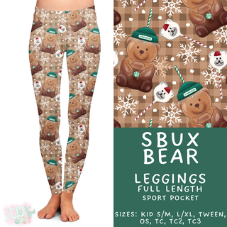 Batch #462 - Fun Run 17 - Closes 12/10 - ETA late Jan - SBux Bear Full Length Leggings