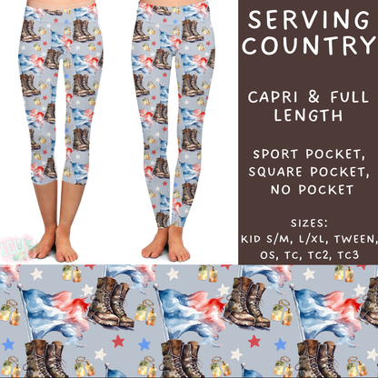 Batch #248 - Careers Collection - Closes 12/4 - ETA late Jan - Serving Country Full and Capri Length Leggings