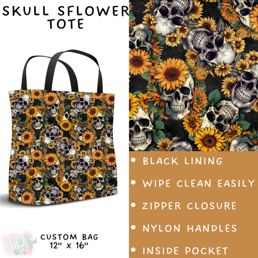 Batch #274 - Fun Run 7 - Closes 1/22 - ETA late March - Skull Sflower Tote