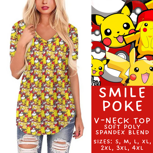 Batch #278 - Cool Characters 7 - Closes 1/29 - ETA early April - Smile Poke V-Neck Tee