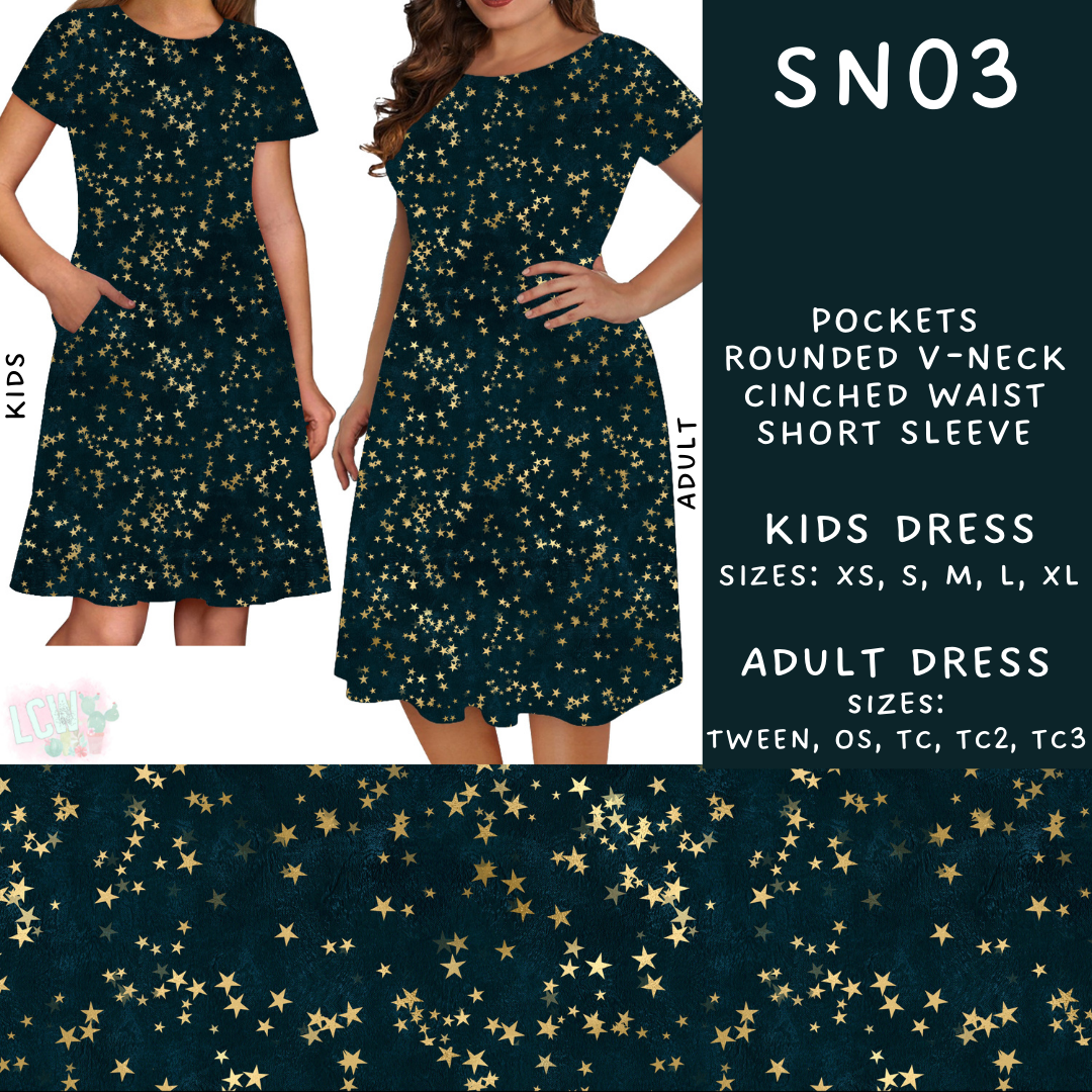 Batch #269 - Starry Night - Closes 1/13 - ETA mid/late March - SN03 Adult & Kids Dresses