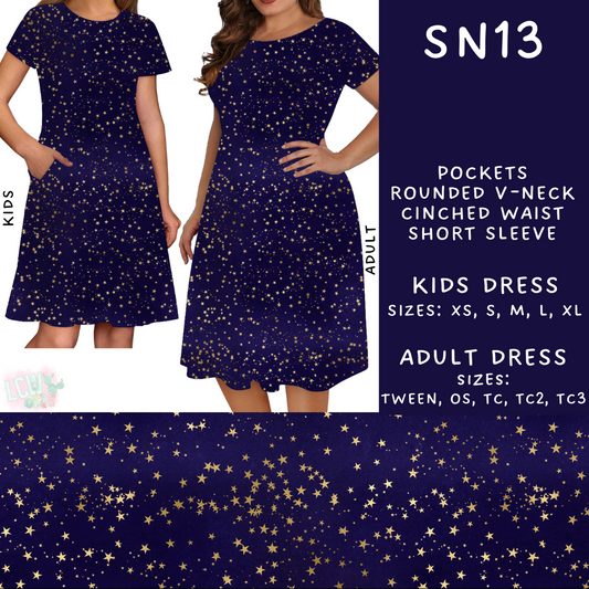 Batch #269 - Starry Night - Closes 1/13 - ETA mid/late March - SN13 Adult & Kids Dresses