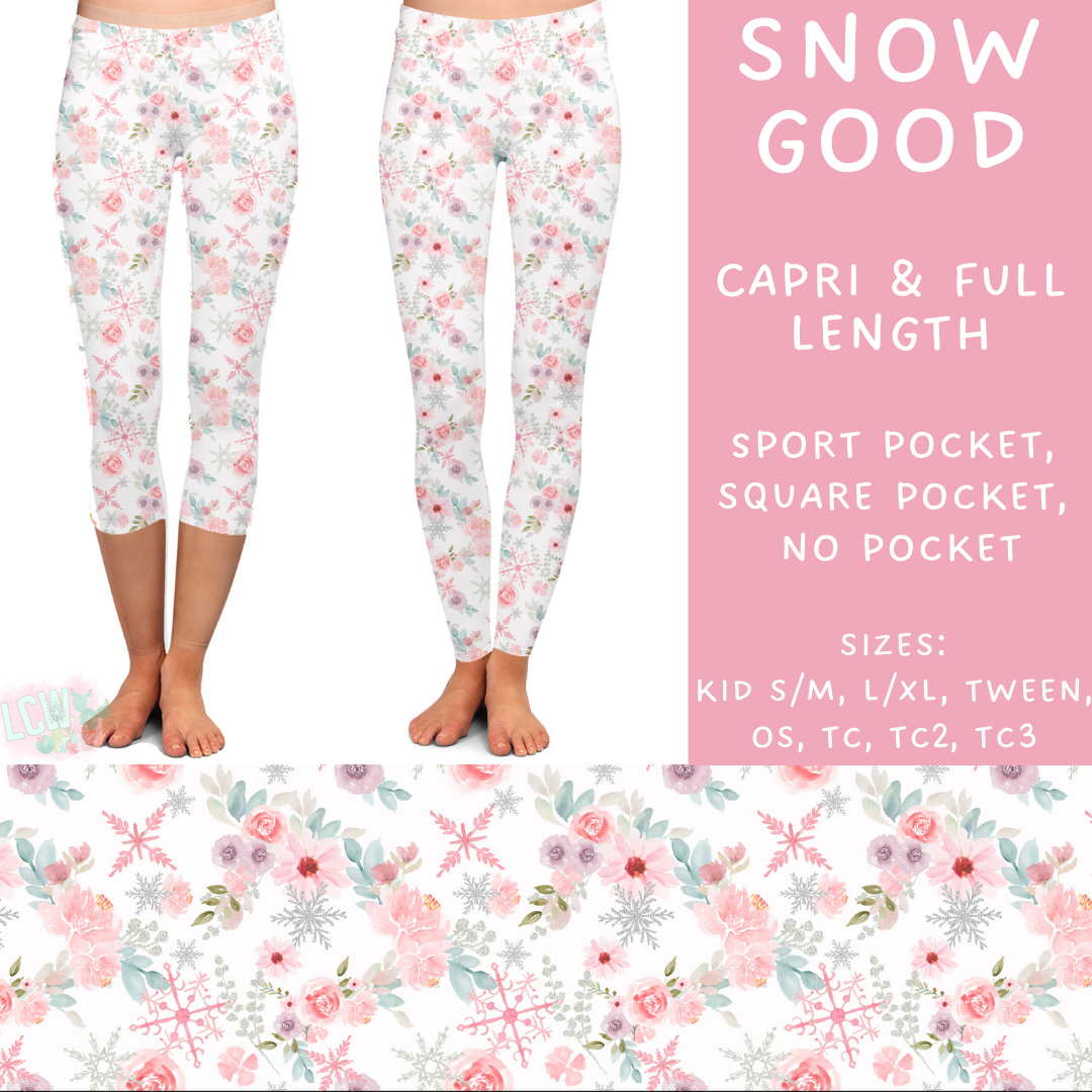 PREORDER  Batch #217 - Christmas Spirit - Closes 10/16 - ETA late Nov - Snow Good Full and Capri Length Leggings