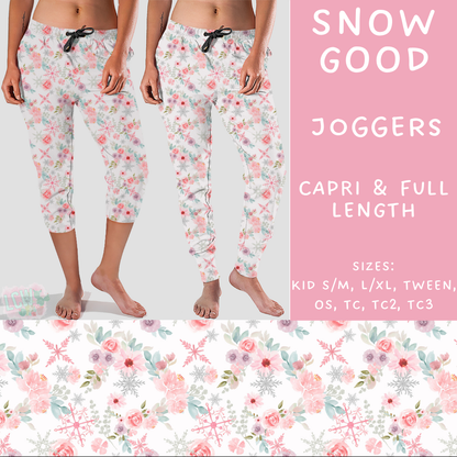 PREORDER  Batch #217 - Christmas Spirit - Closes 10/16 - ETA late Nov - Snow Good Full and Capri Length Joggers