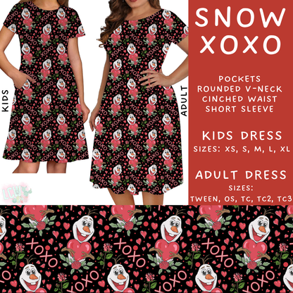 Batch #250 - Magical Valentine - Closes 12/9 - ETA late Jan - Snow XOXO Big Hugs Adult & Kids Dresses