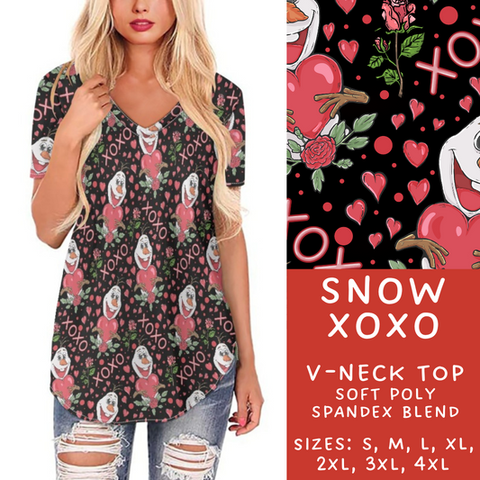 Batch #250 - Magical Valentine - Closes 12/9 - ETA late Jan - Snow XOXO V-Neck Tee