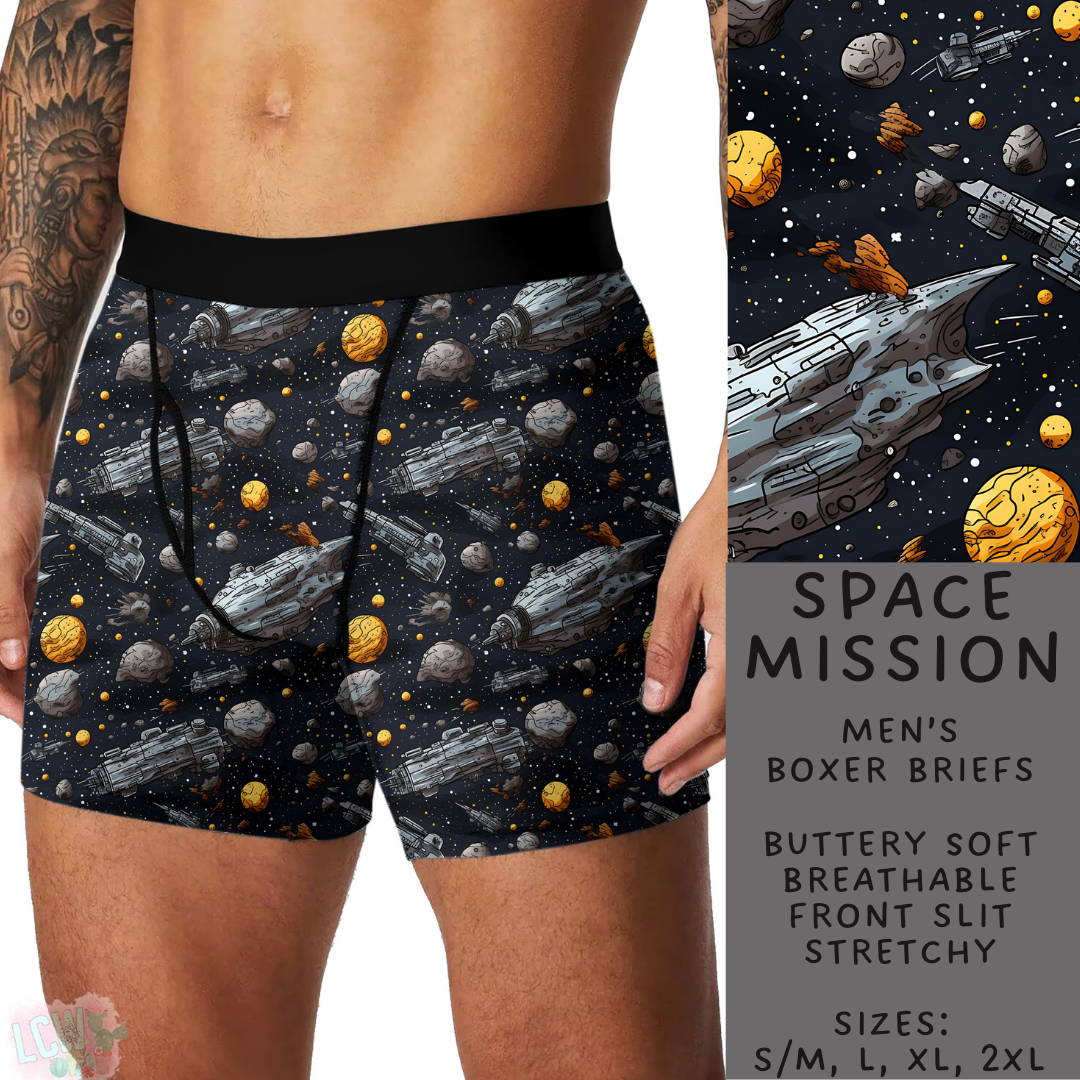 Batch #244 - Comfortable Underwear 2 - Closes 11/27 - ETA mid/late Jan - Space Mission Men's Boxer Briefs