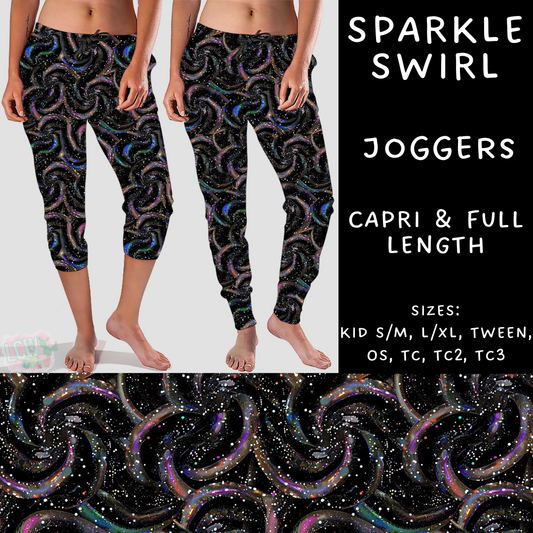 PREORDER Batch #223 - Black Friday - Closes 10/18 - ETA mid Nov - Sparkle Swirl Full and Capri Length Joggers