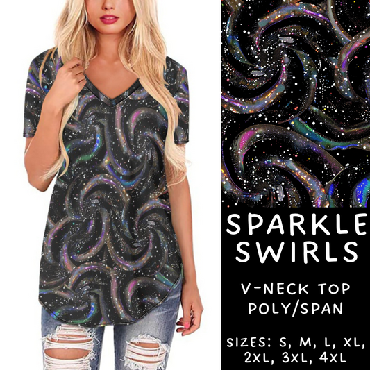 PREORDER Batch #223 - Black Friday - Closes 10/18 - ETA mid Nov - Sparkle Swirl V-Neck Tee