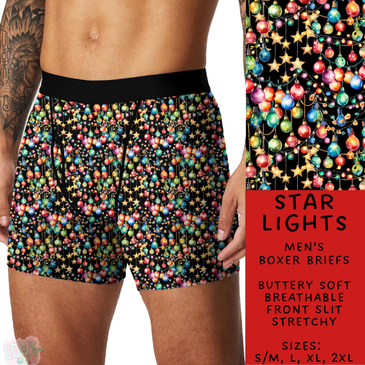 Batch #232 - Christmas Underwear - Closes 10/31 ETA early/mid Dec - Star Lights Men's Boxer Briefs