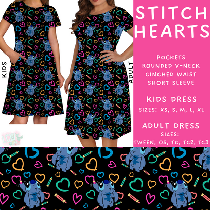 Batch #273 - Magical Faves 10 - Closes 1/20 - ETA late March - Stitch Hearts Adult & Kids Dresses