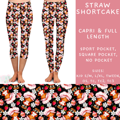 Batch #247 - Cool Characters 6 - Closes 12/2 - ETA late Jan - Straw Shortcake Full and Capri Length Leggings