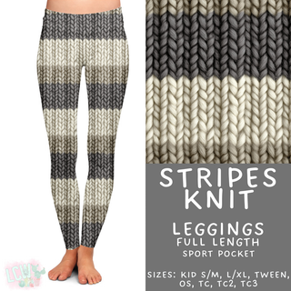Batch #461 - October Request Run - Closes 12/9 - ETA late Jan - Stripes Knit Full Length Leggings
