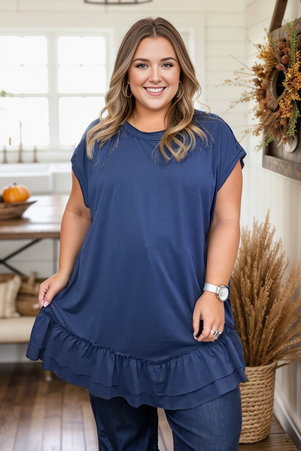 Sharona - Navy Tunic