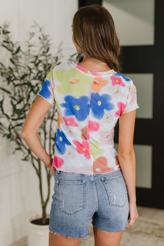PREORDER: Sheer Floral Layering Top