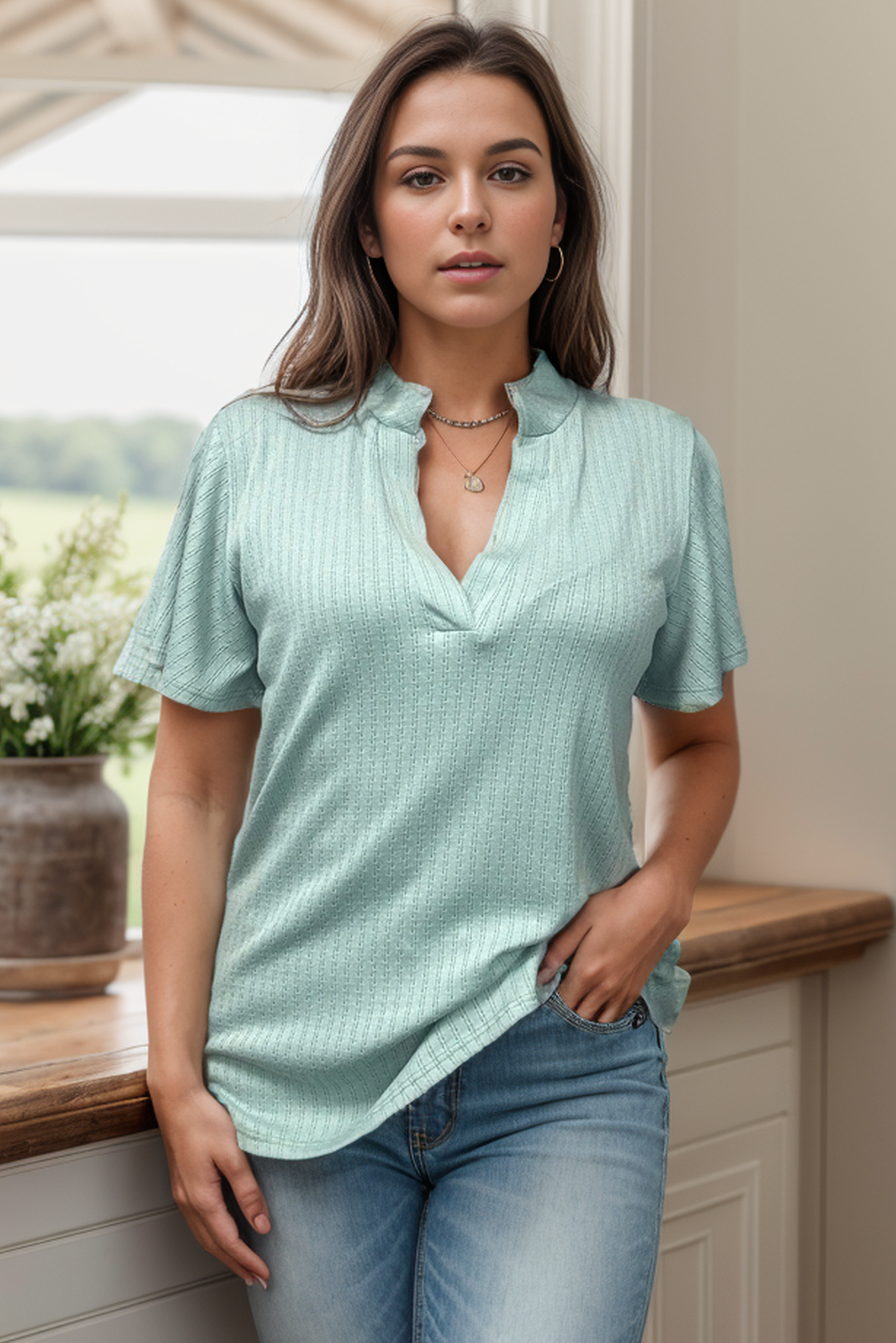 Simply Sage - Short Sleeve Gabby