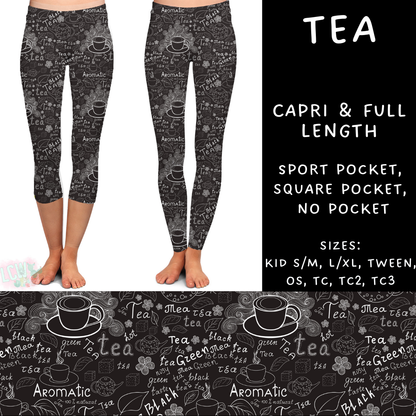 Batch #274 - Fun Run 7 - Closes 1/22 - ETA late March - Tea Full and Capri Length Leggings