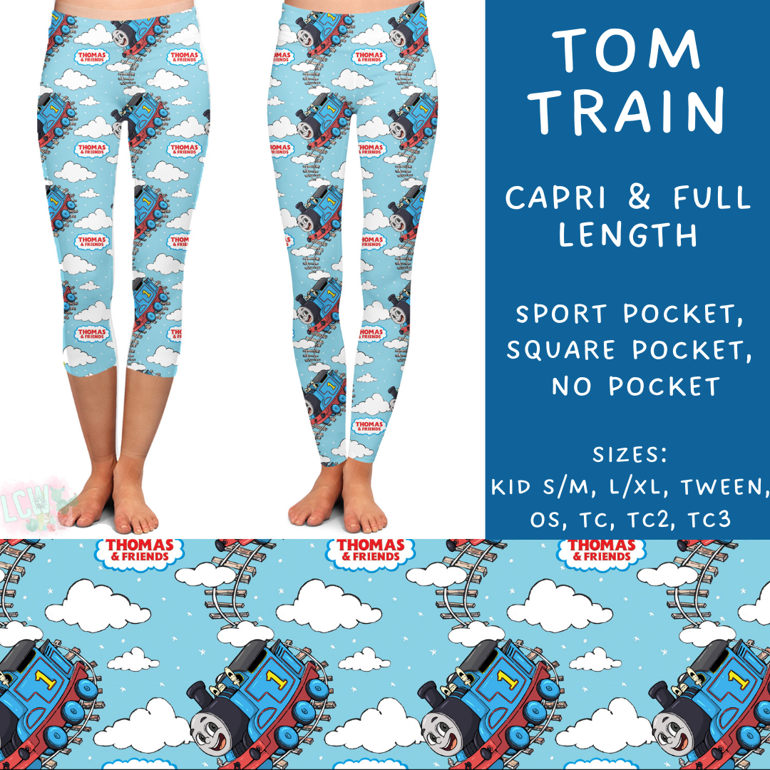 Batch #247 - Cool Characters 6 - Closes 12/2 - ETA late Jan - Tom Train Full and Capri Length Leggings