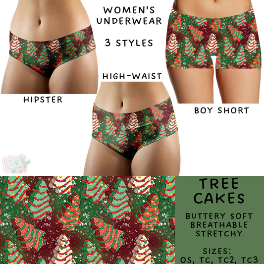 Batch #232 - Christmas Underwear - Closes 10/31 ETA early/mid Dec - Tree Cakes Women's Underwear