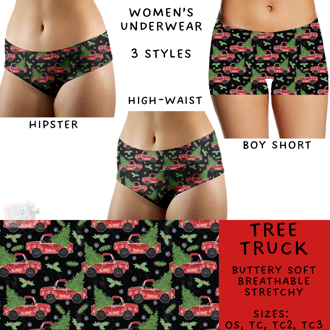 Batch #232 - Christmas Underwear - Closes 10/31 ETA early/mid Dec - Tree Trucks Women's Underwear